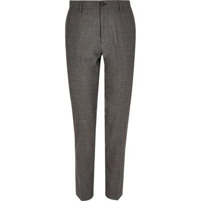 Medium grey textured trousers